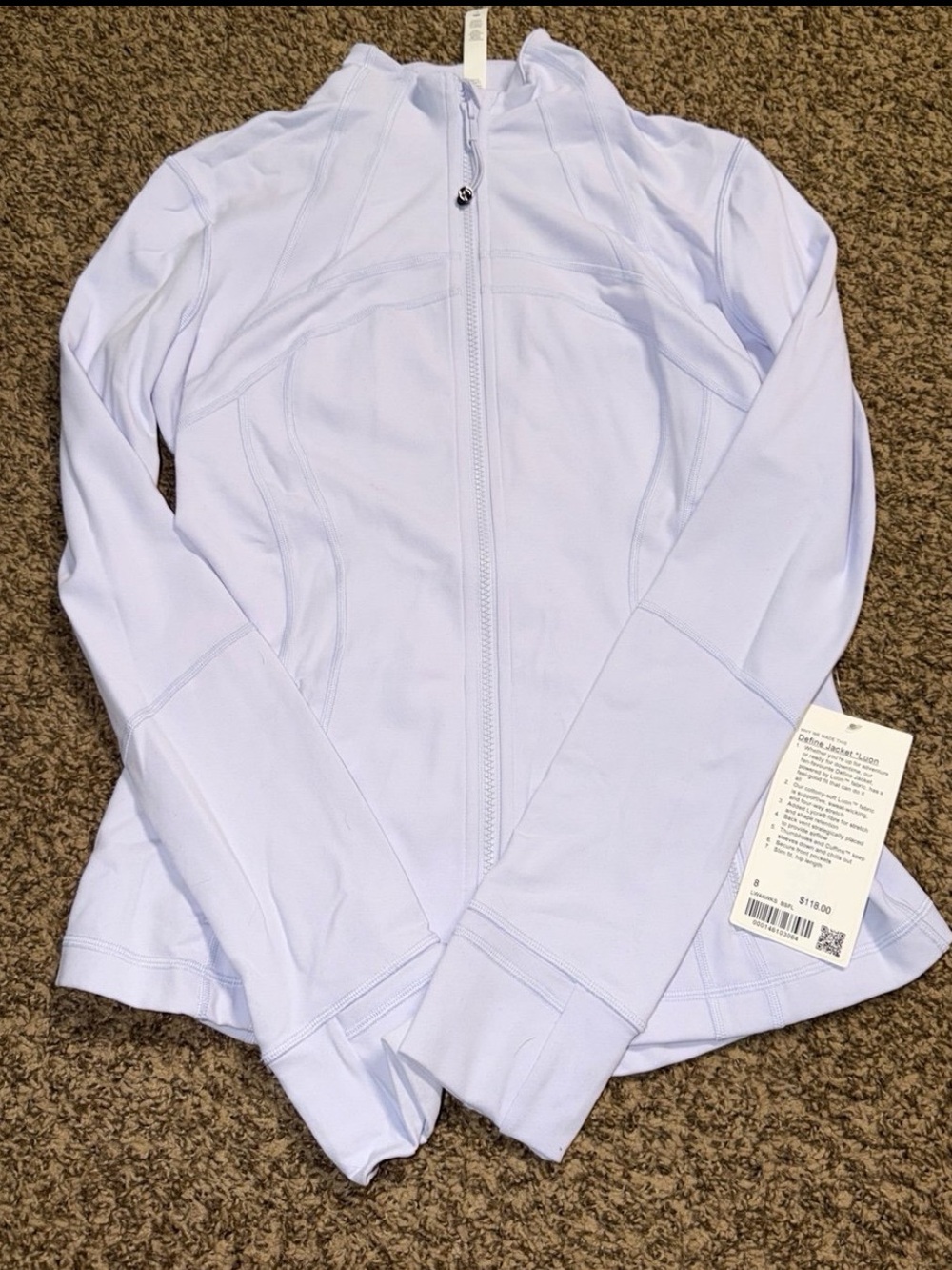 Light Lavender Women’s Zip-Up Active Jacket